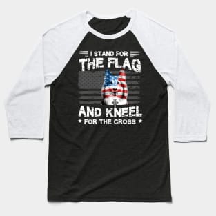 Sheltie Dog Stand For The Flag Kneel For Fallen Baseball T-Shirt